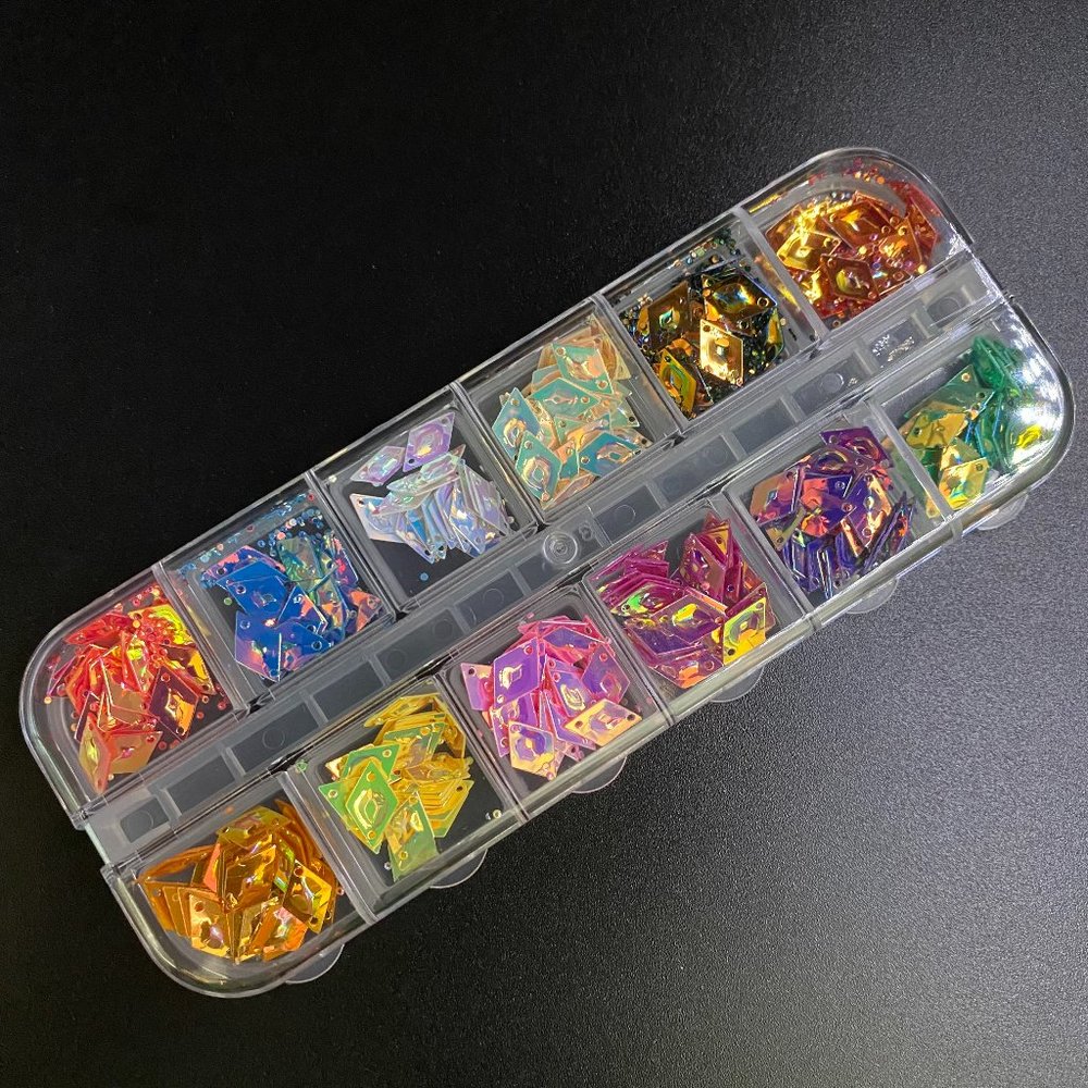 Diamond Shape Nail Art Glitter Flakes 3D